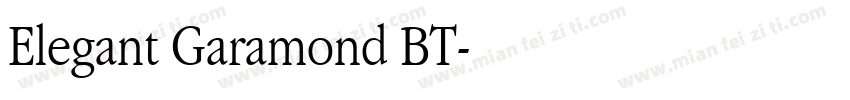 Elegant Garamond BT字体转换